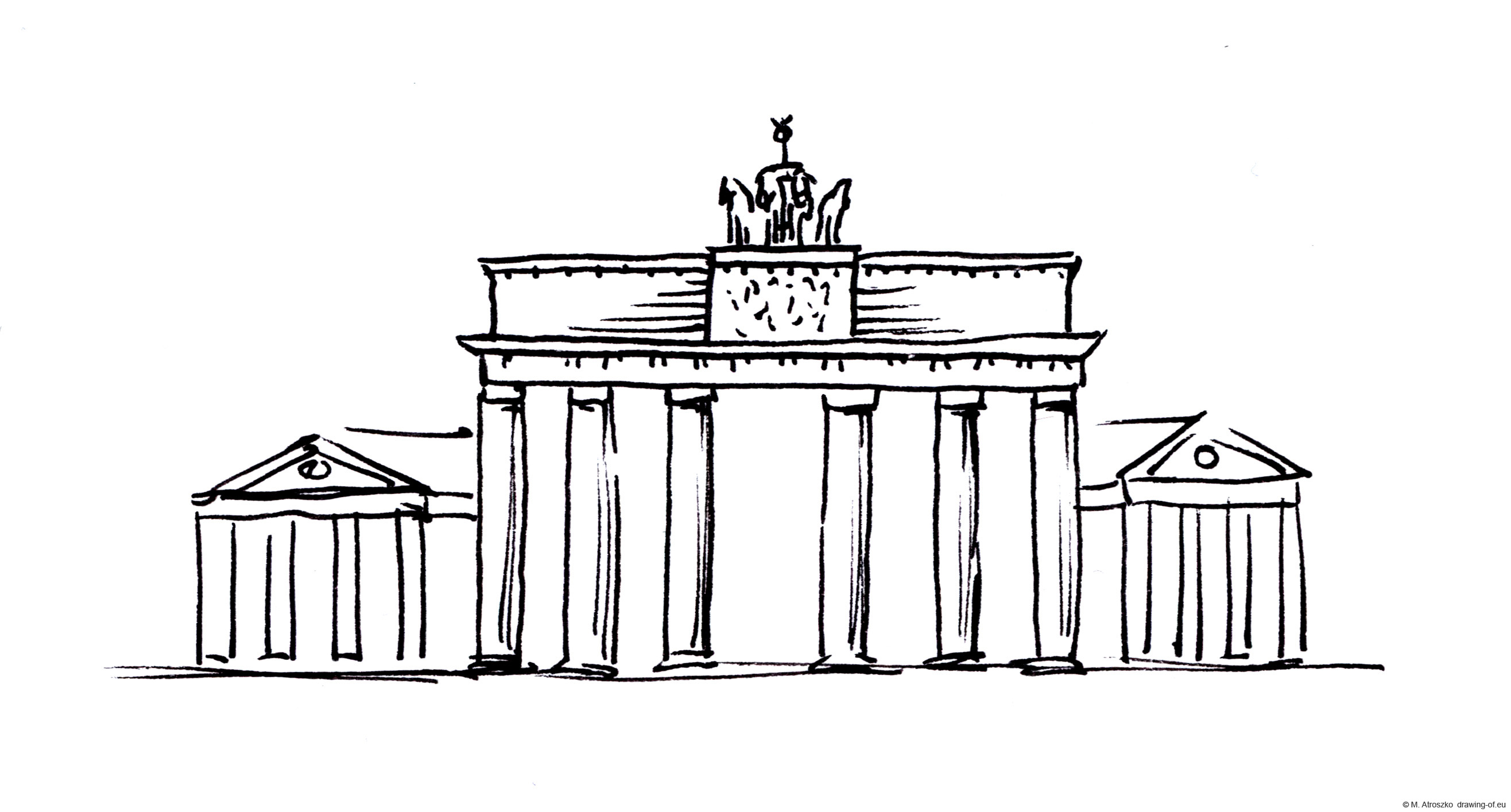 Drawing of Brandenburg Gate