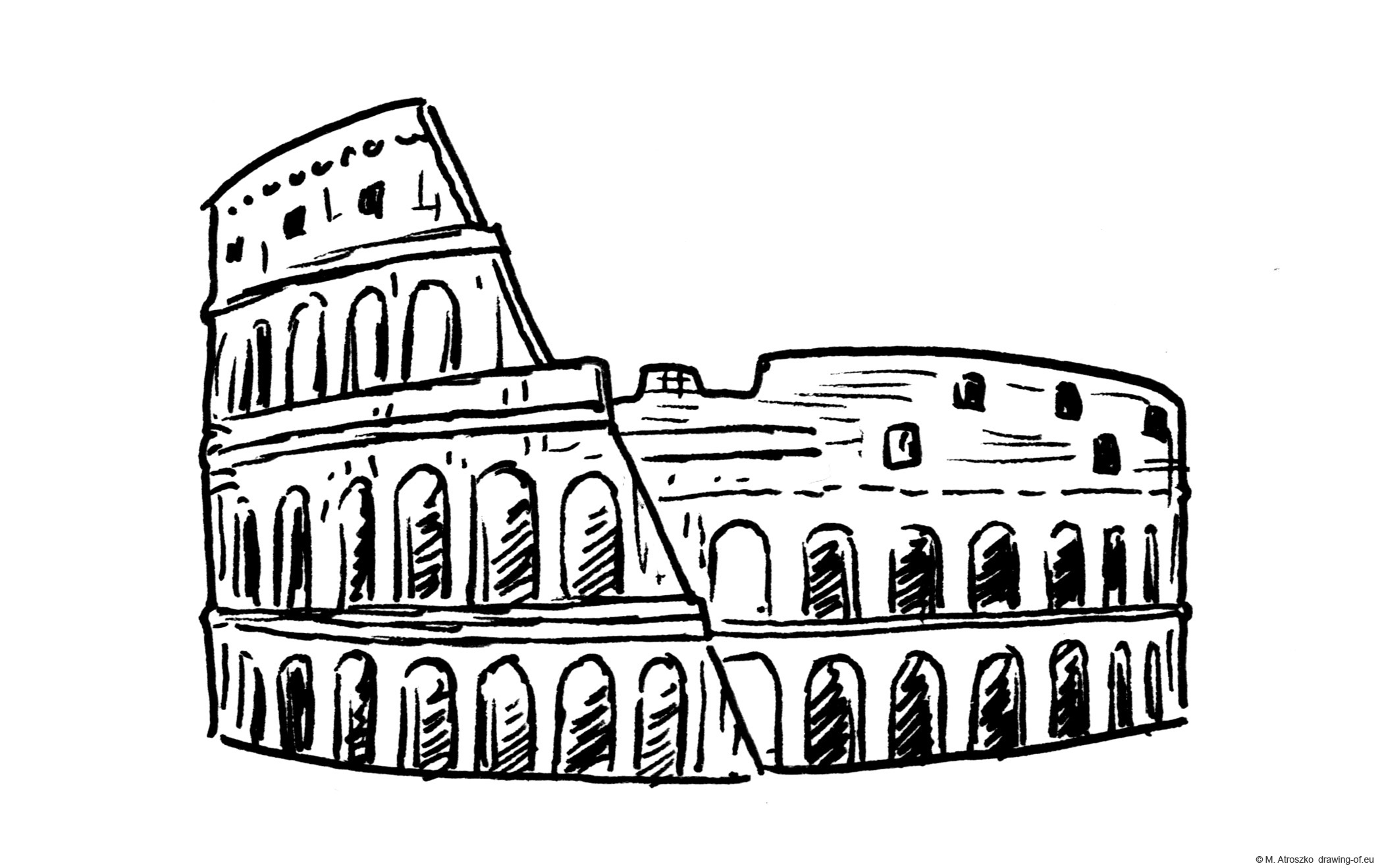 Drawing of Colosseo