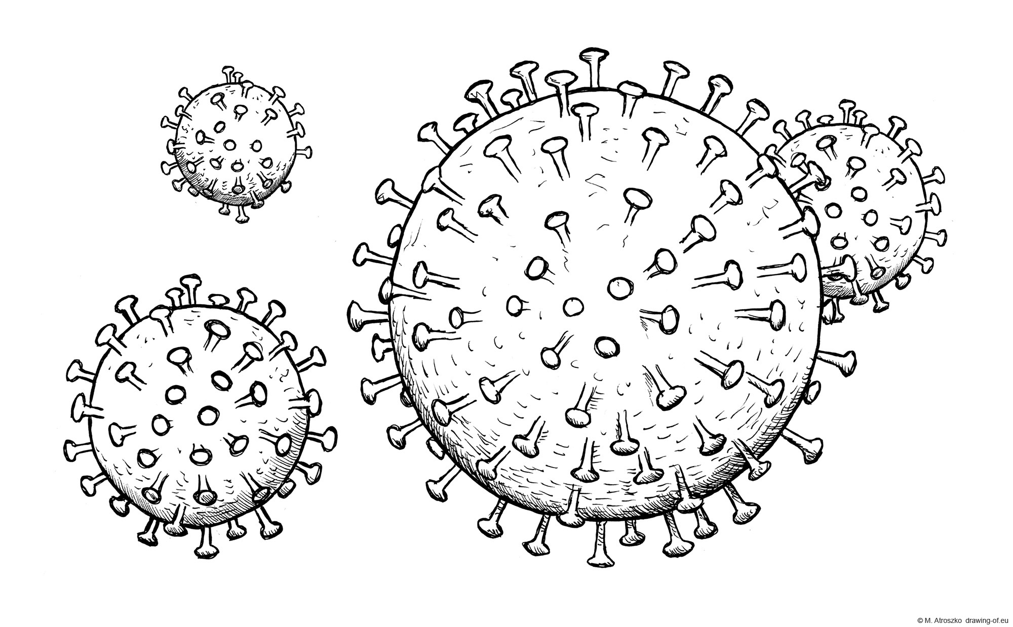 Coronavirus drawings