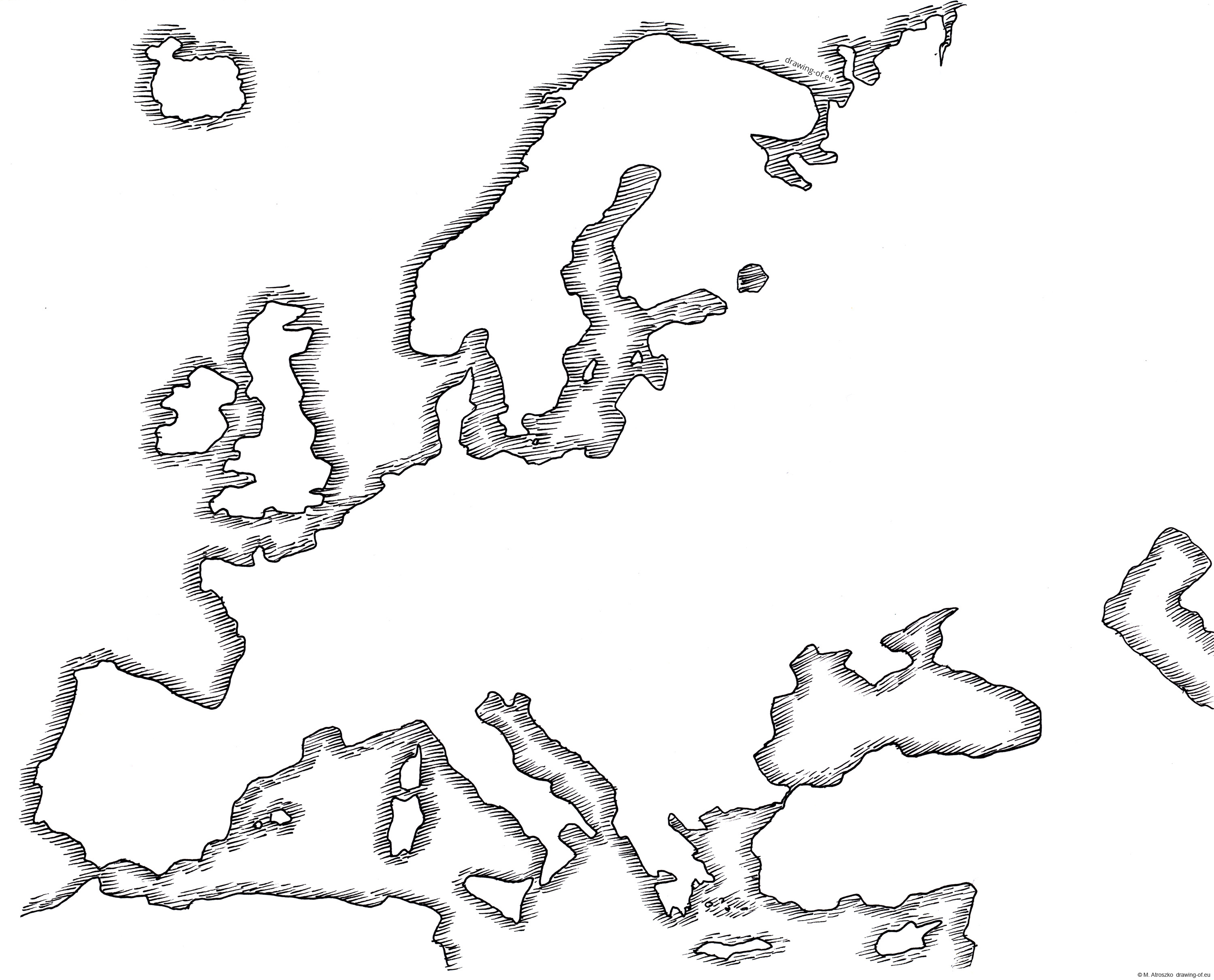 Europe Map Draw