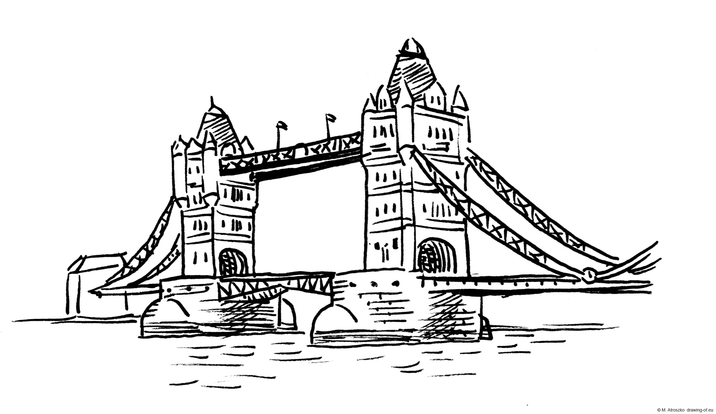 Drawing of Tower Bridge