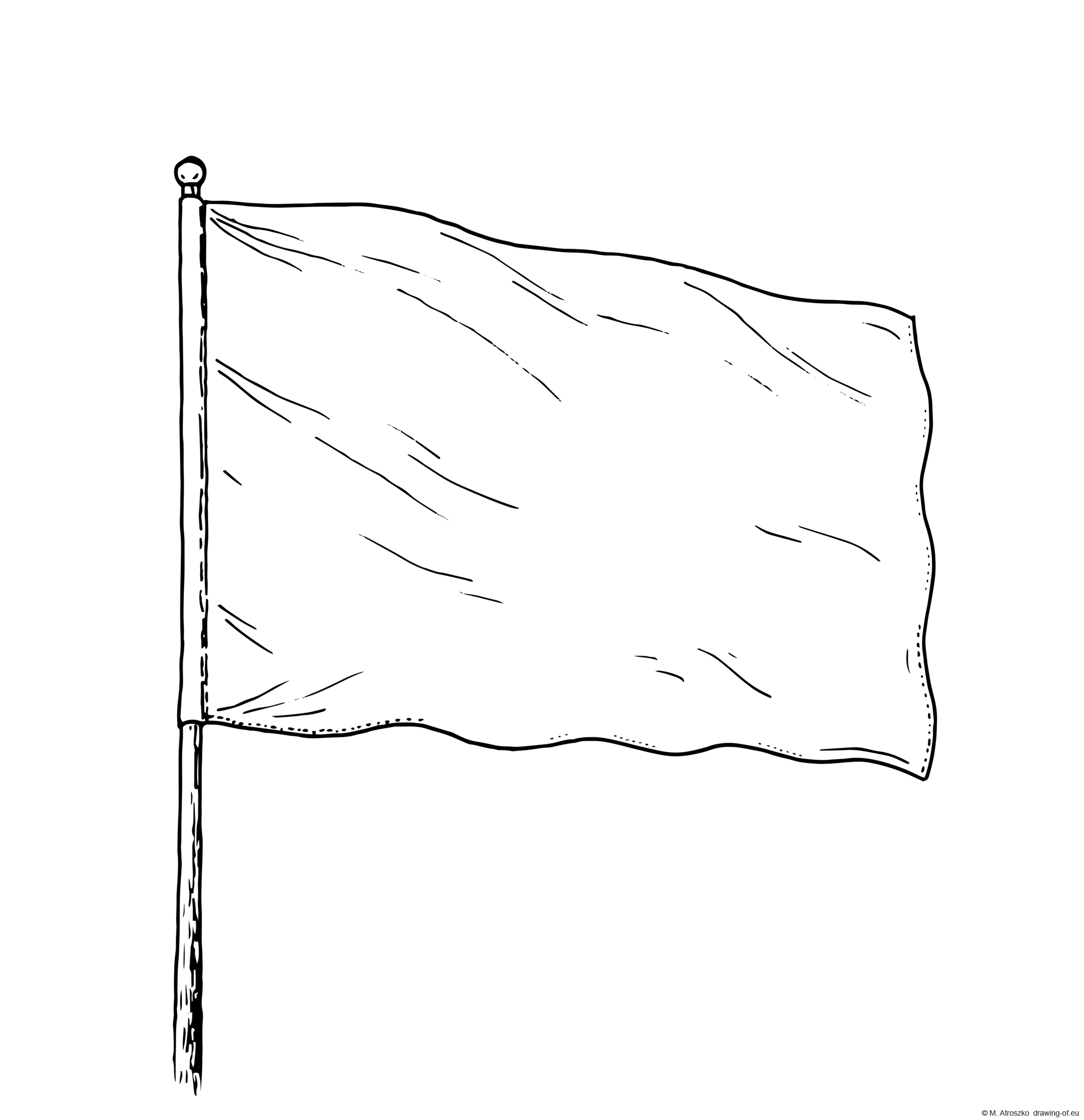Drawing of white flag