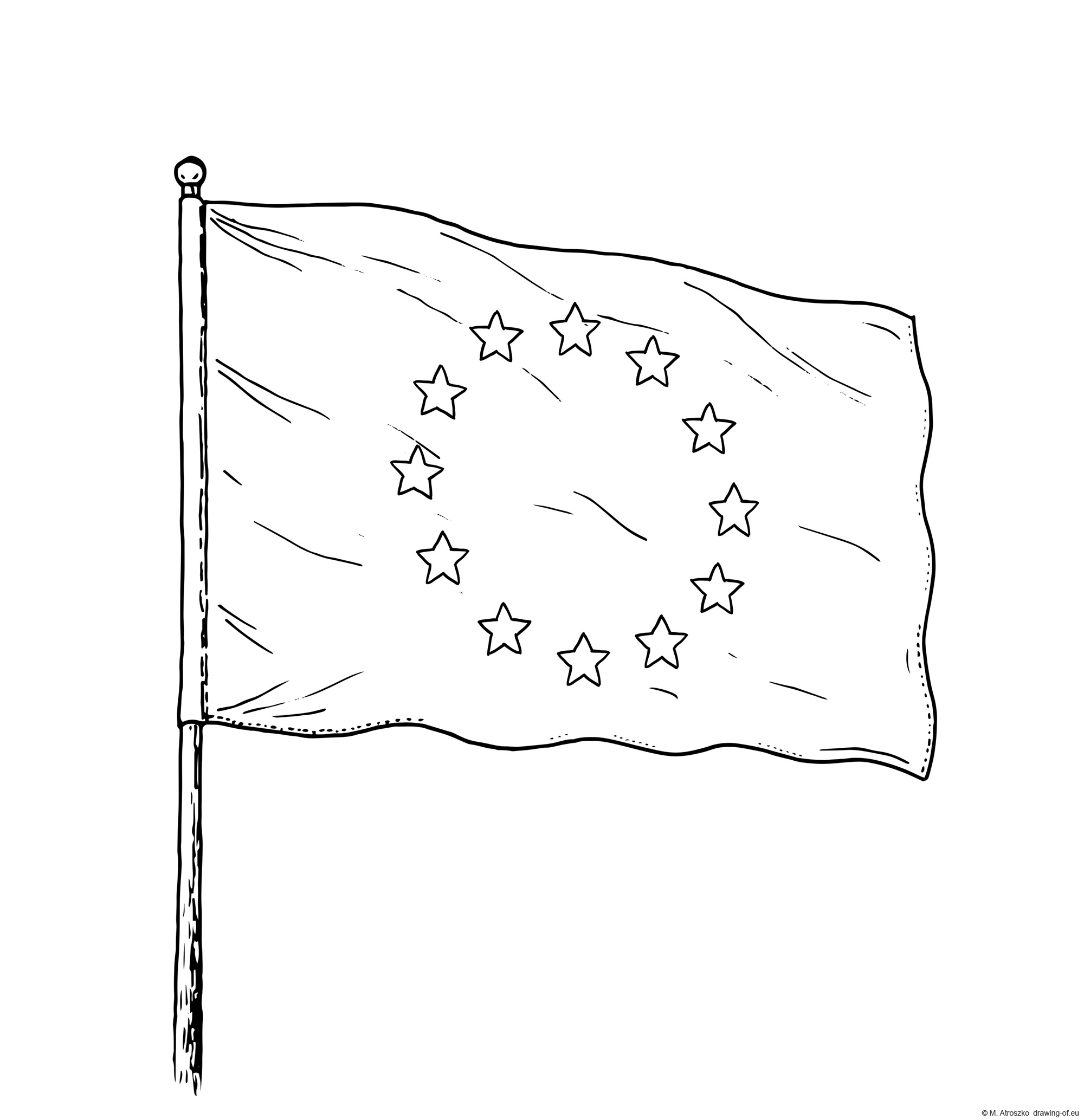 Drawing of EU flag