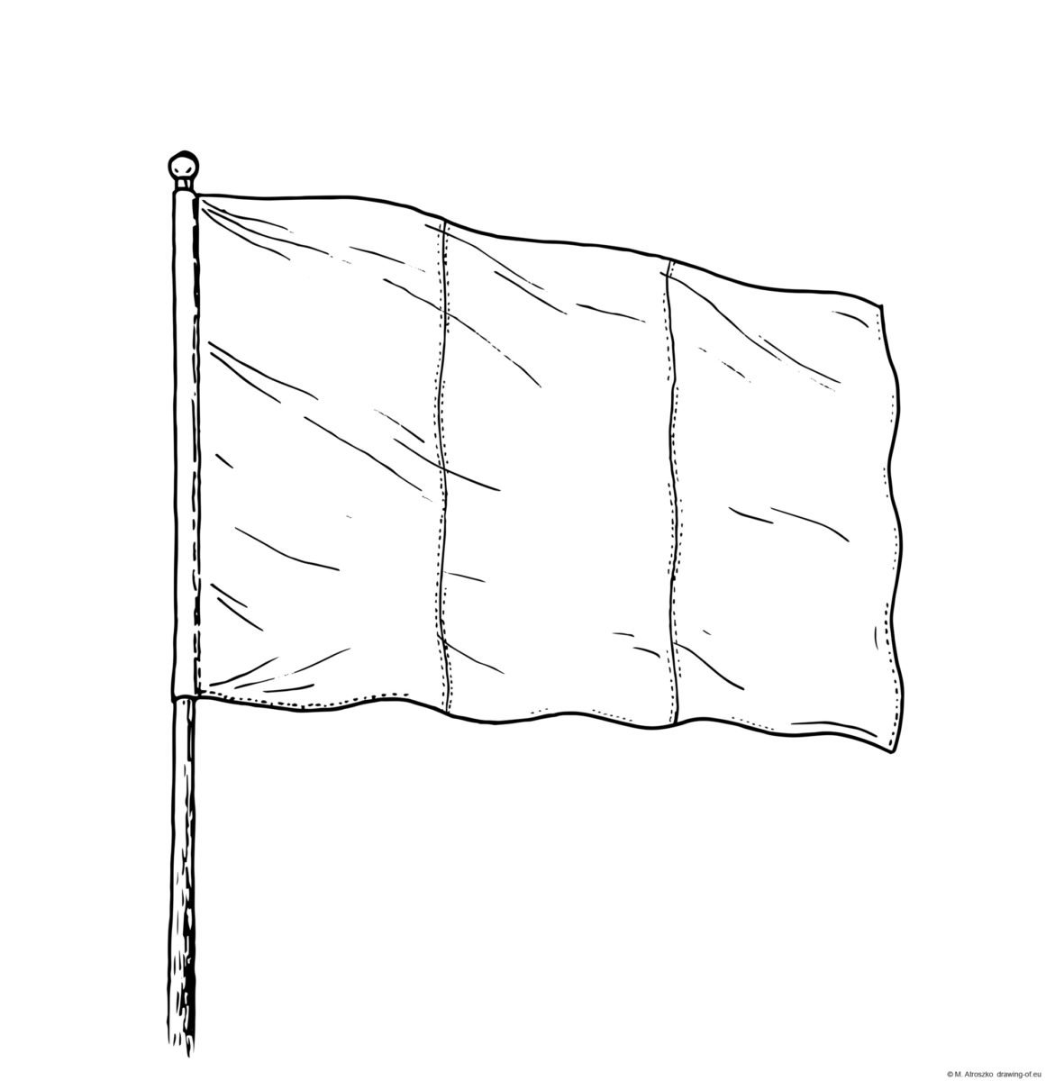 Drawing of Italian flag Line art illustrations