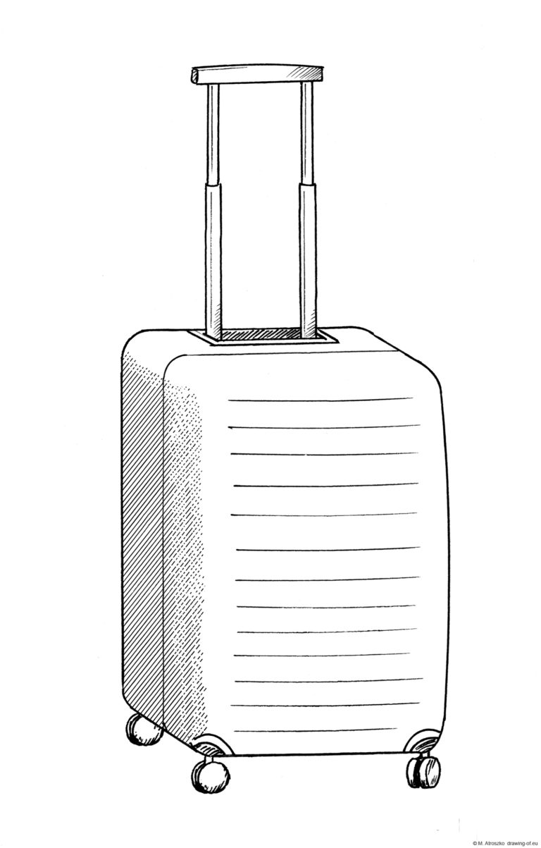 old suitcase drawing