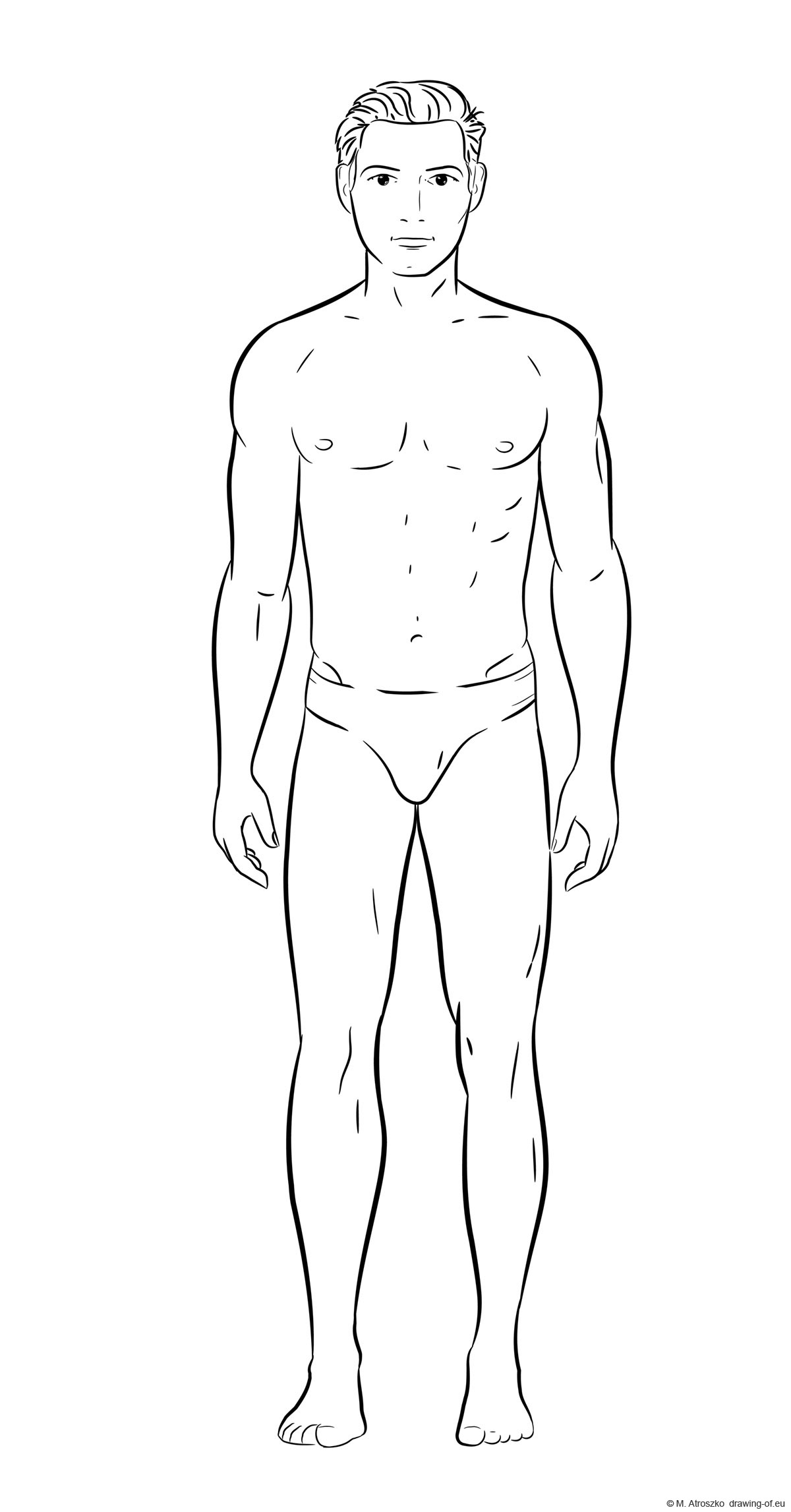 Drawing of a man - body