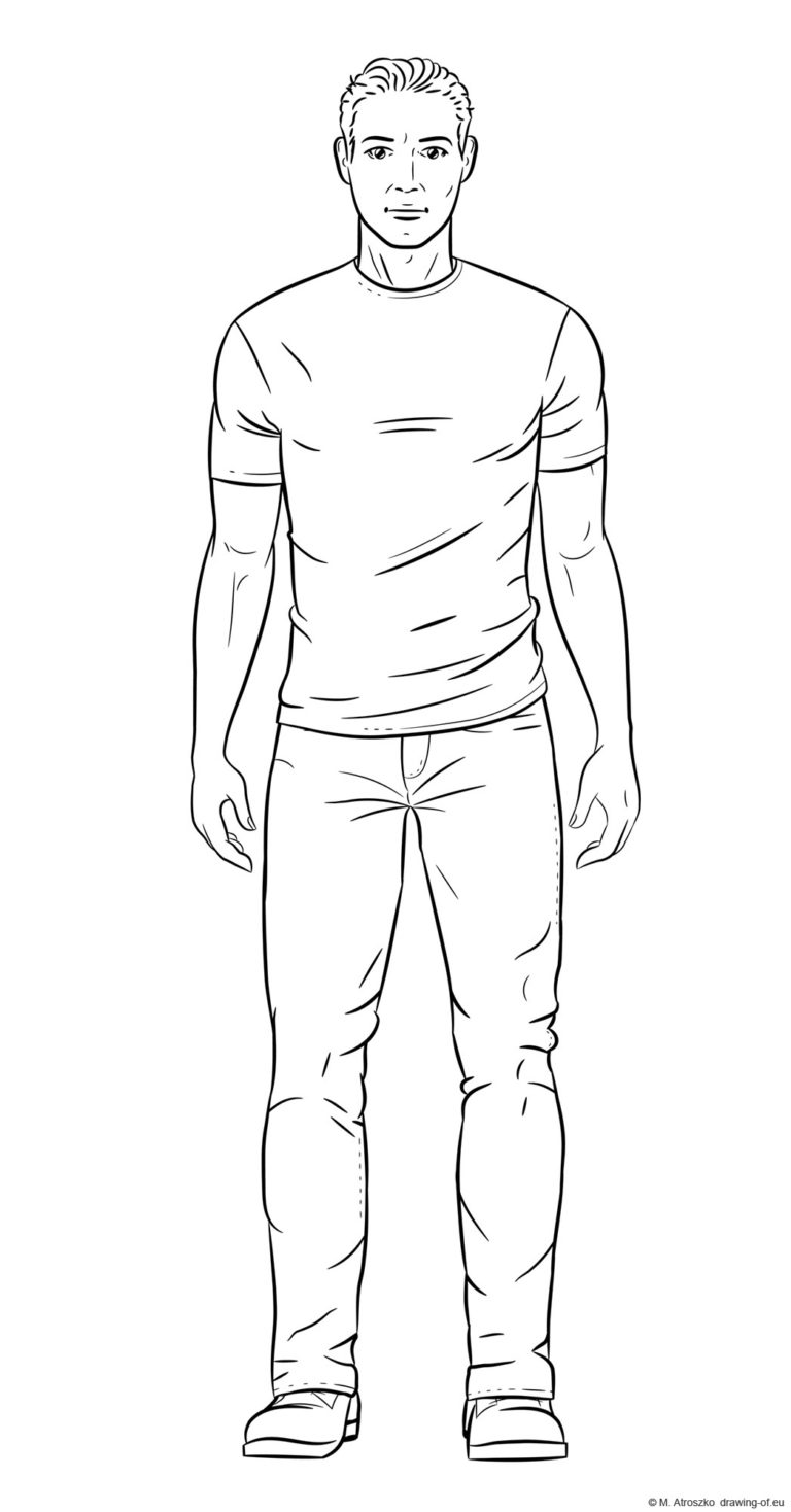 sketch of man full body