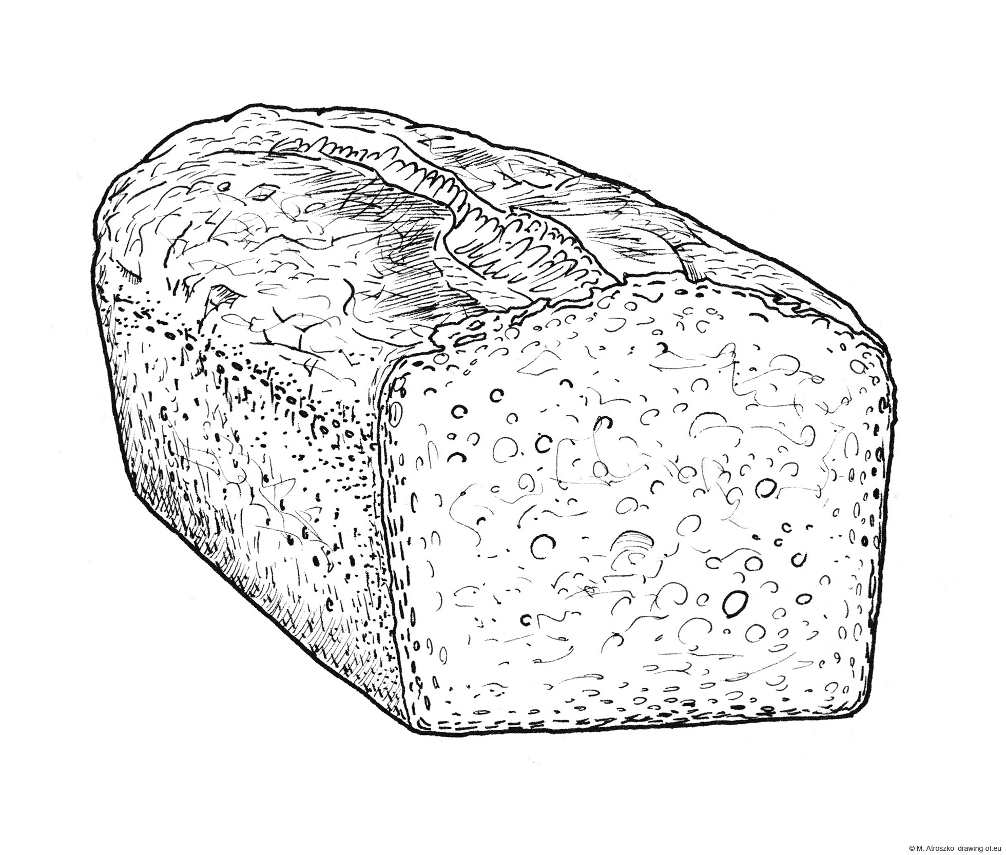 Loaf of bread drawing – drawing-of.eu