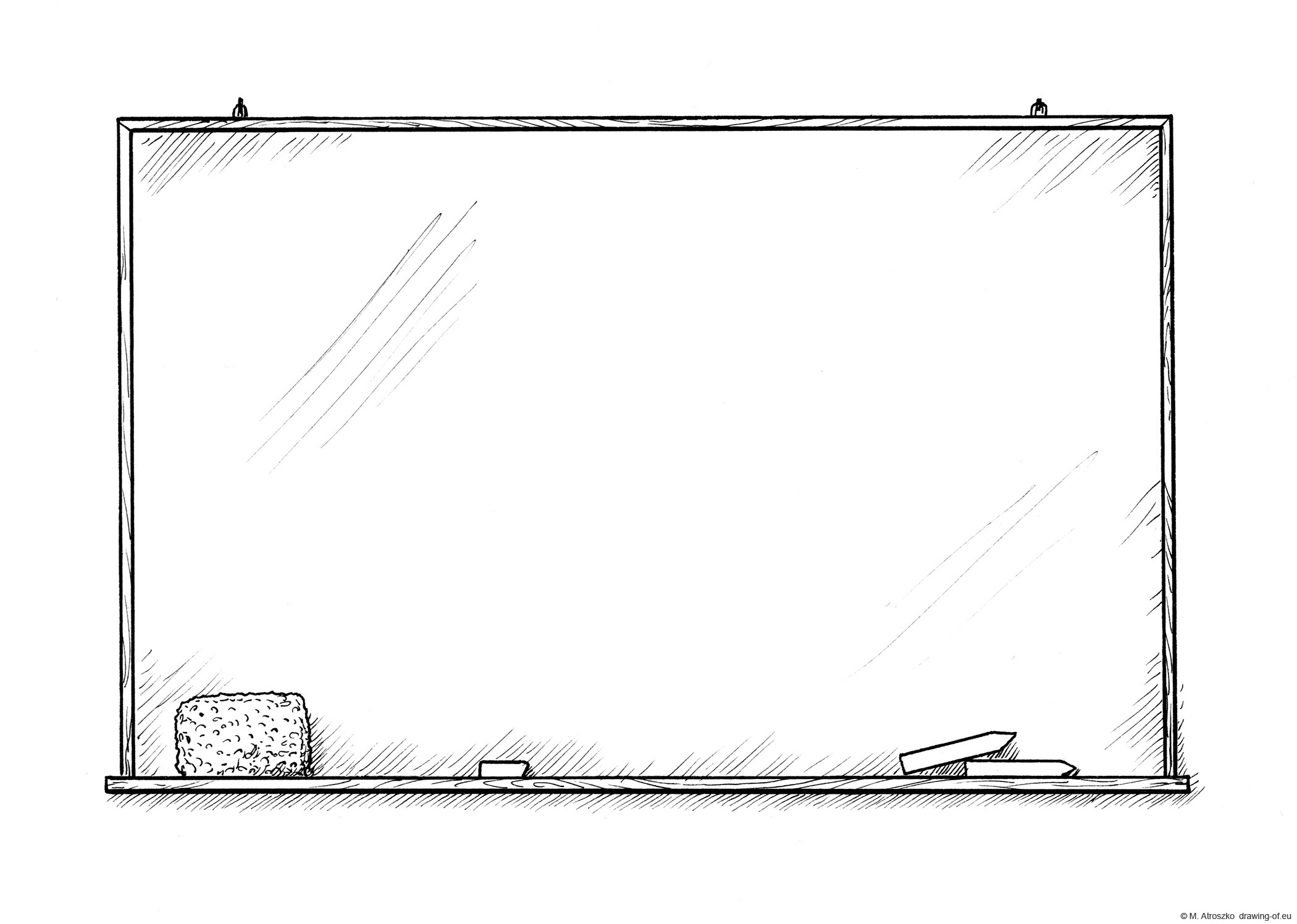 Drawing of school blackboard - sketch