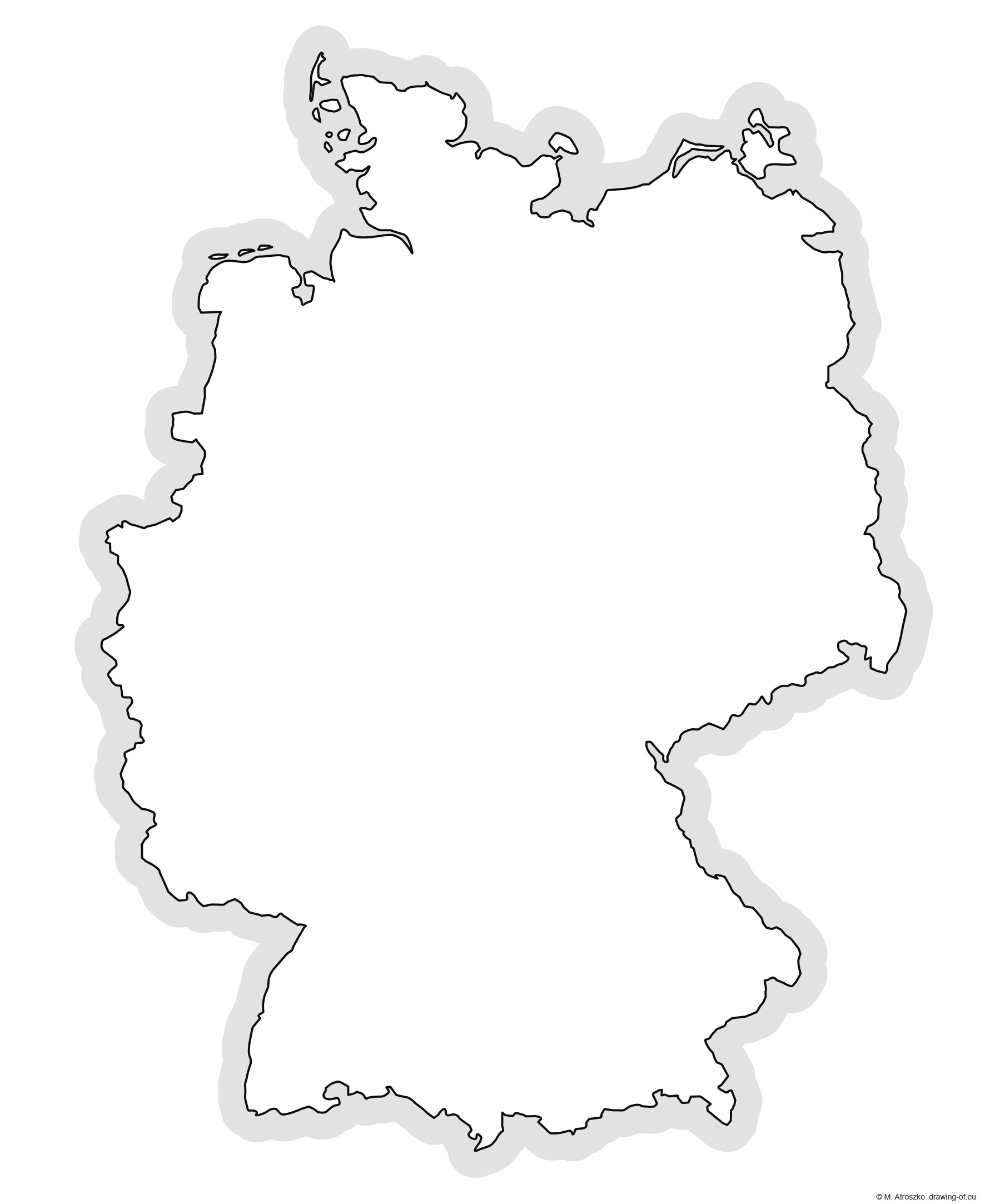 Contour map of Germany