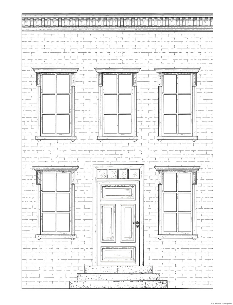 Drawing of town house – drawing-of.eu