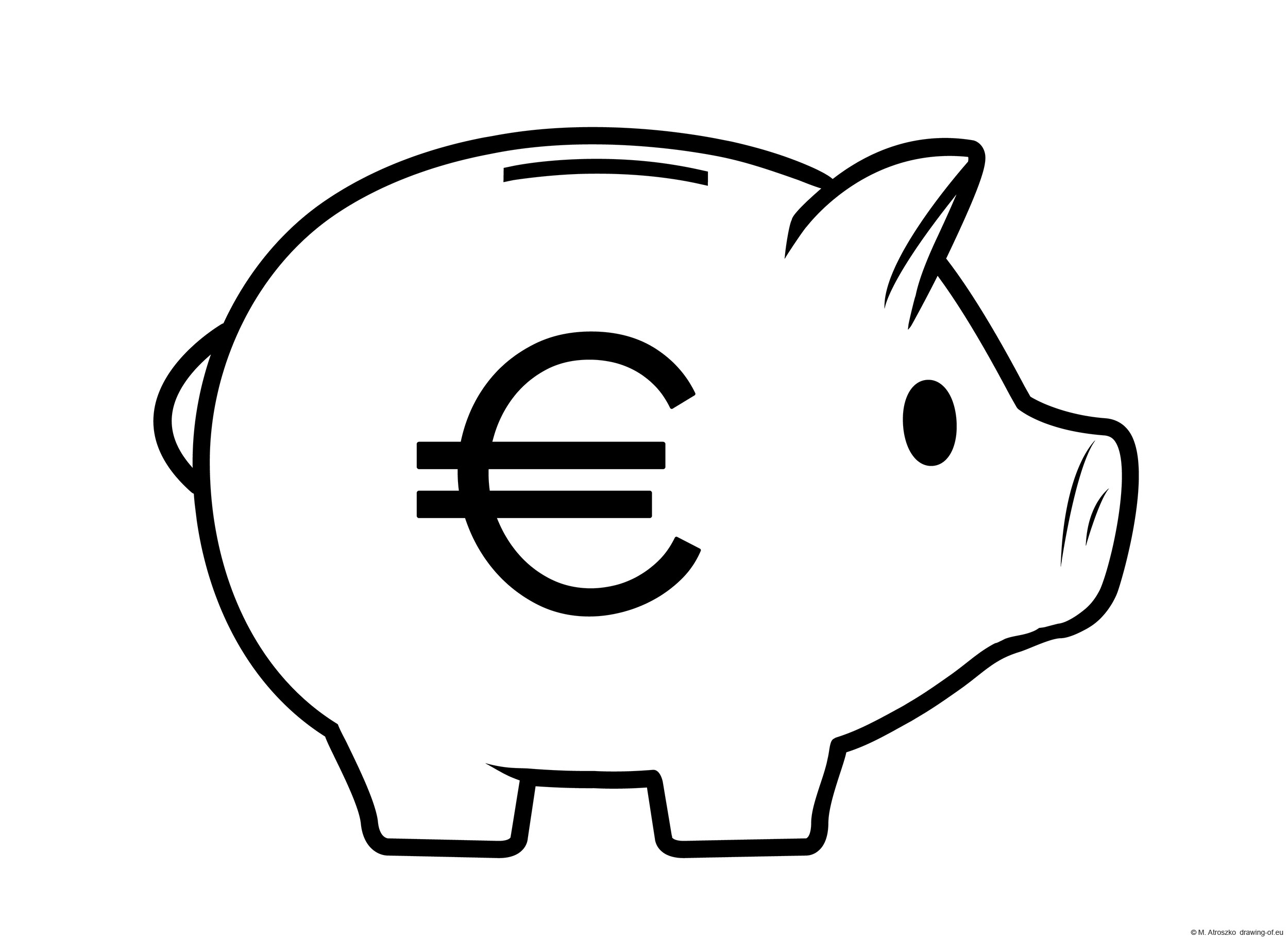 Piggy bank euro illustration