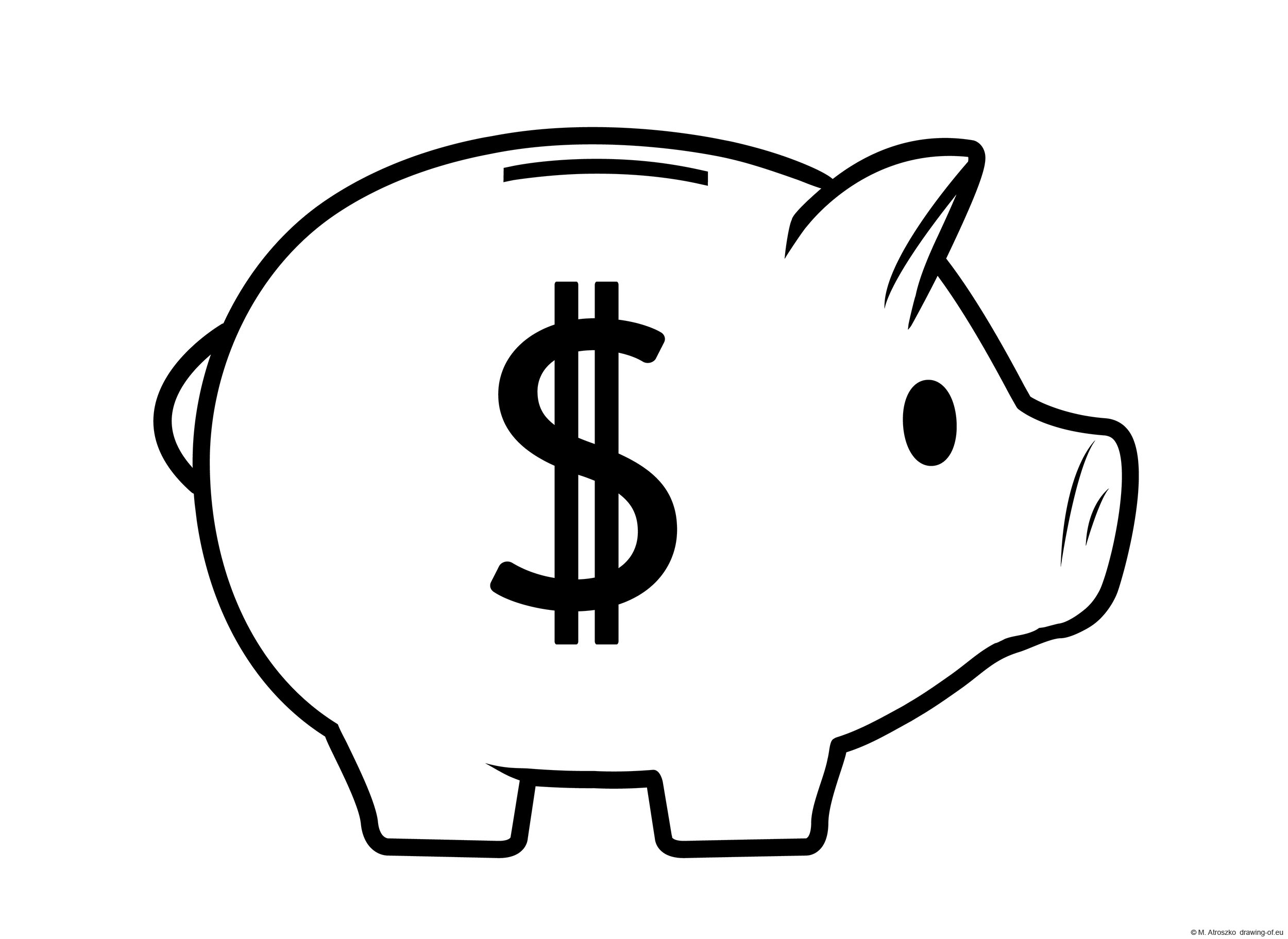 Piggy bank dollar icon