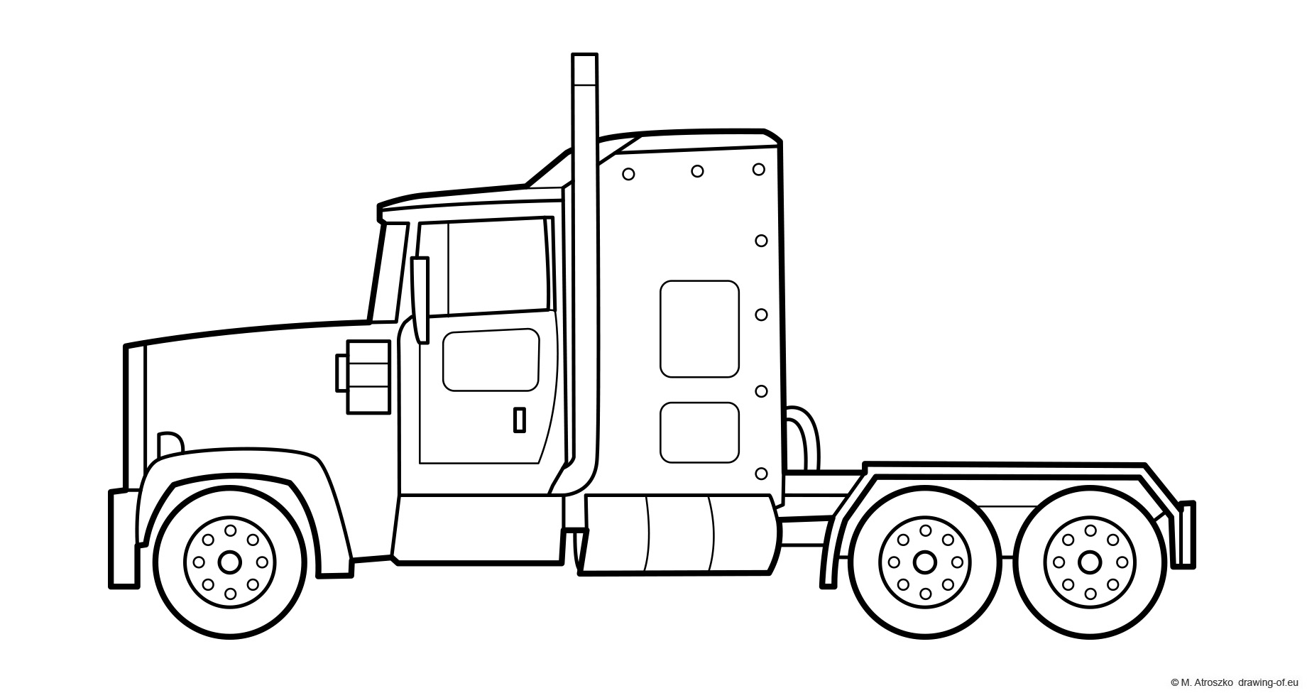 US truck coloring page
