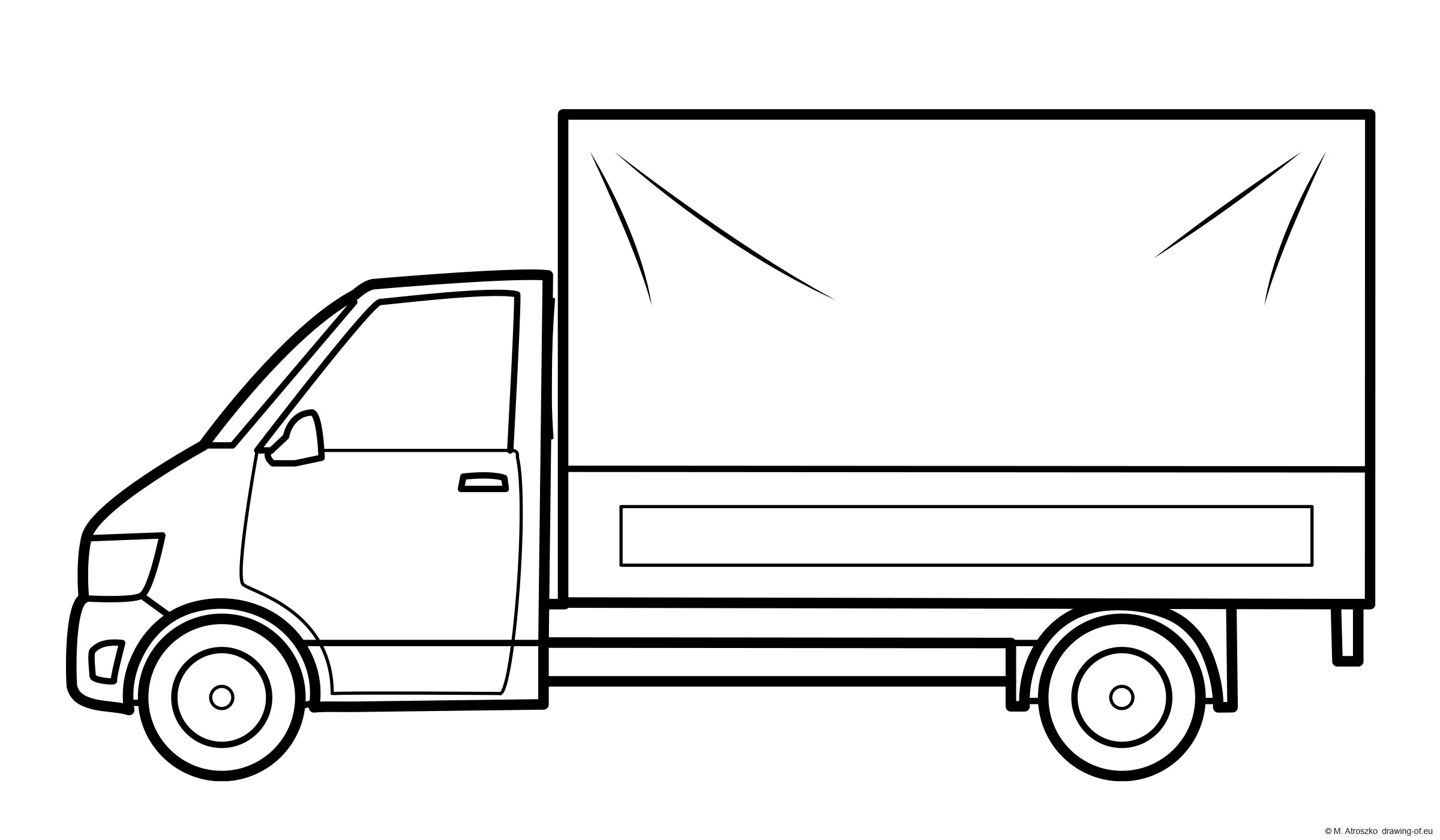 Transporter car coloring page