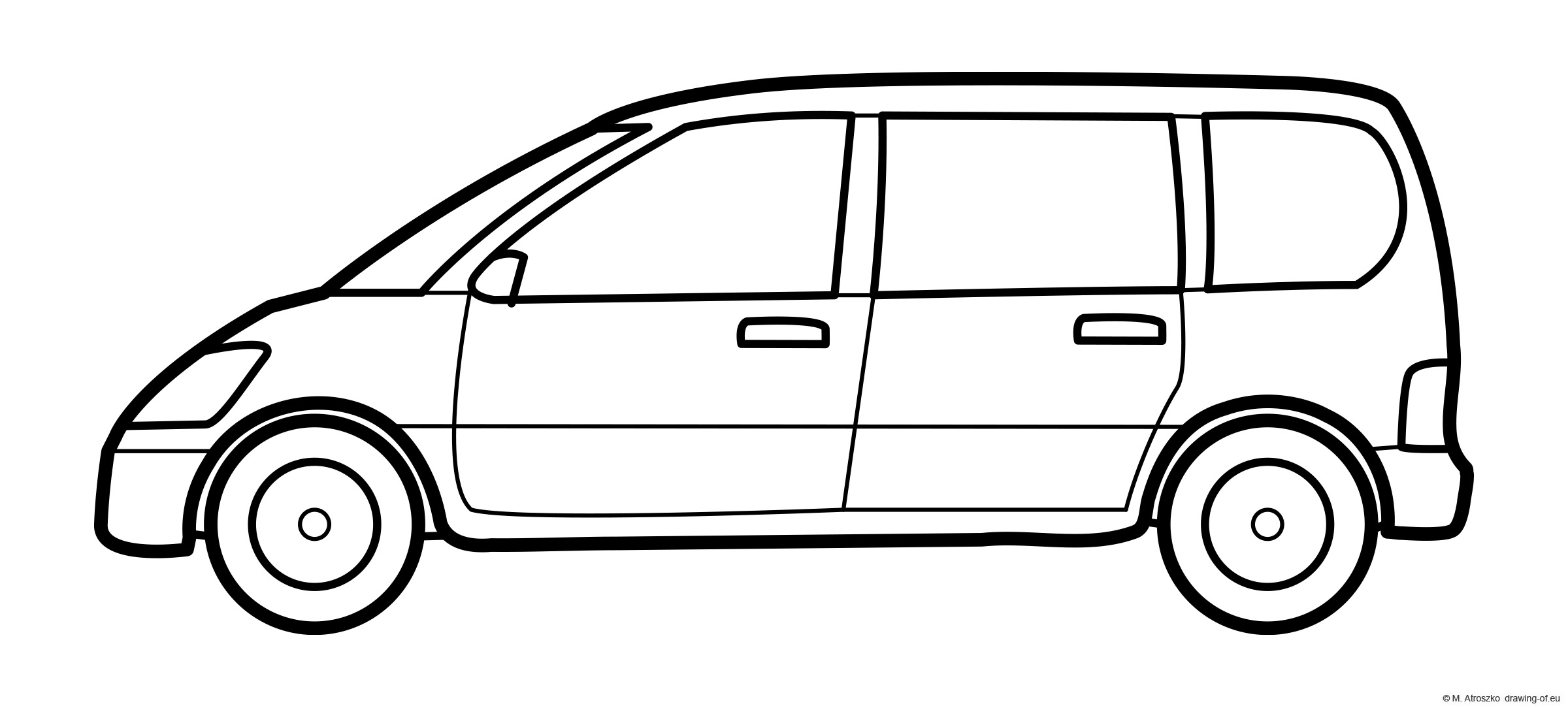 Family car coloring page