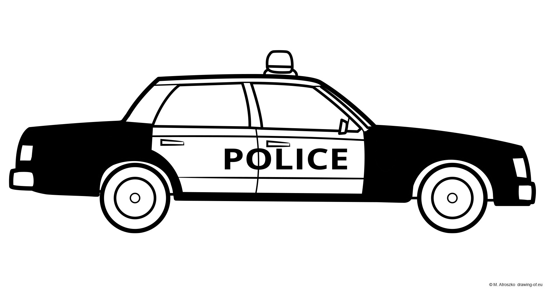 Classic police car illustration