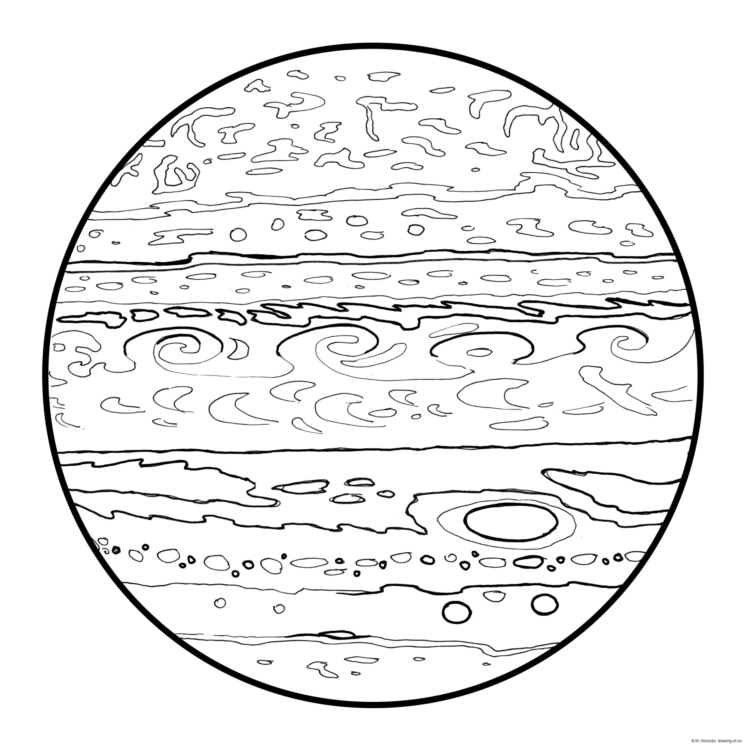 Jupiter coloring page
