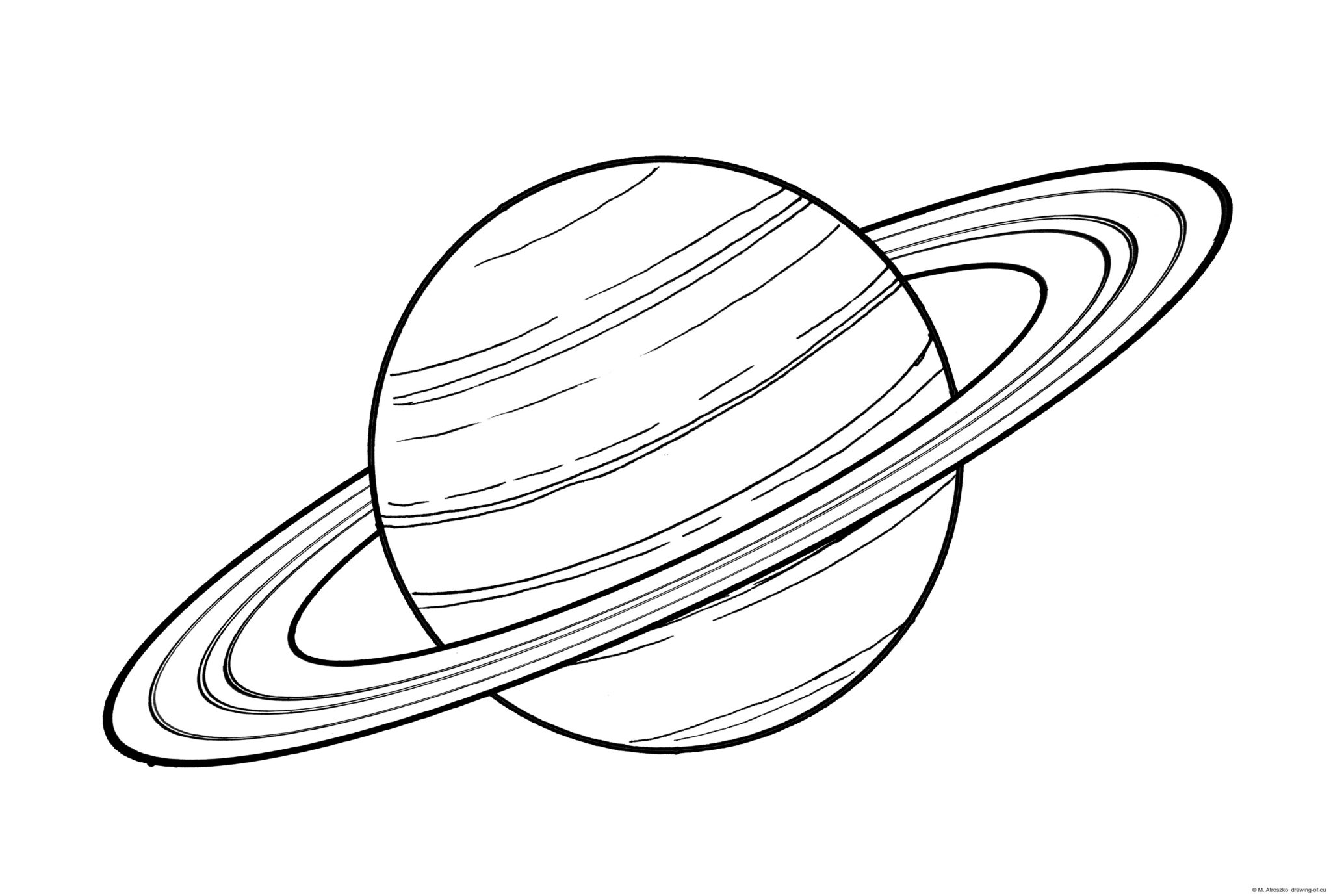 Сатурн карандашом