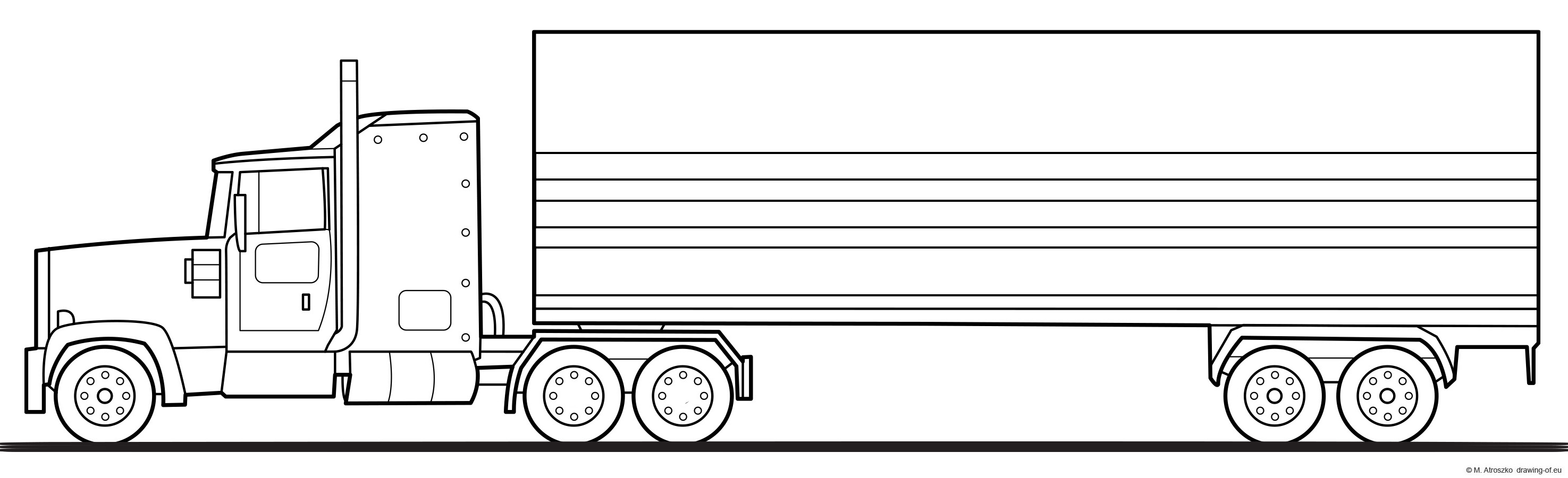 truck trailer drawing