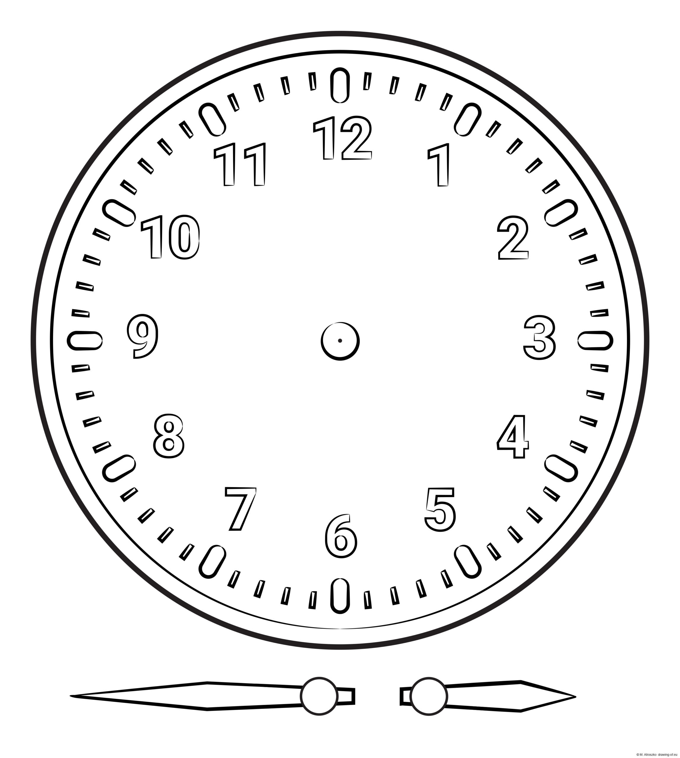 Clock elements for printing
