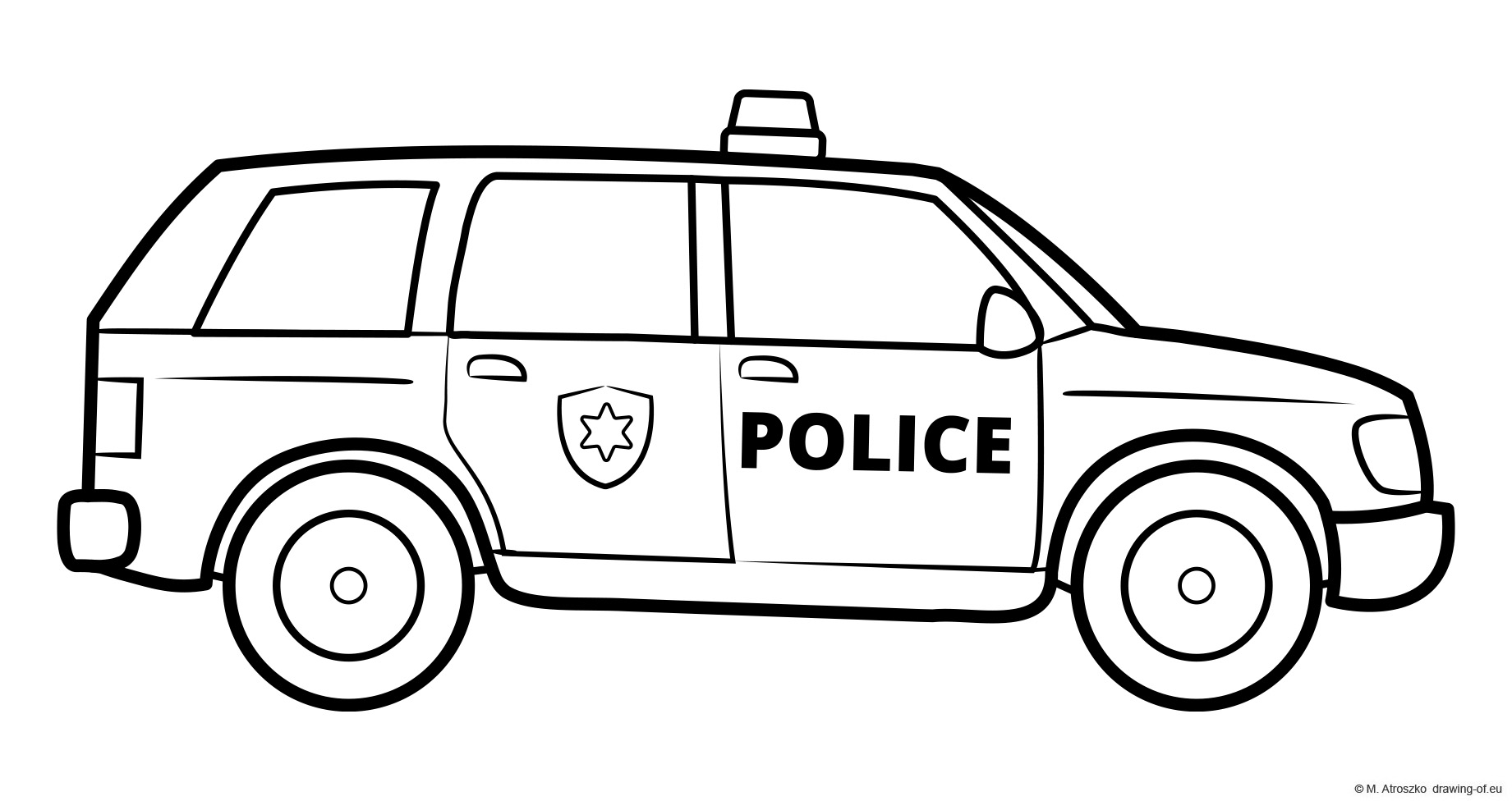 Drawing of police car - SUV