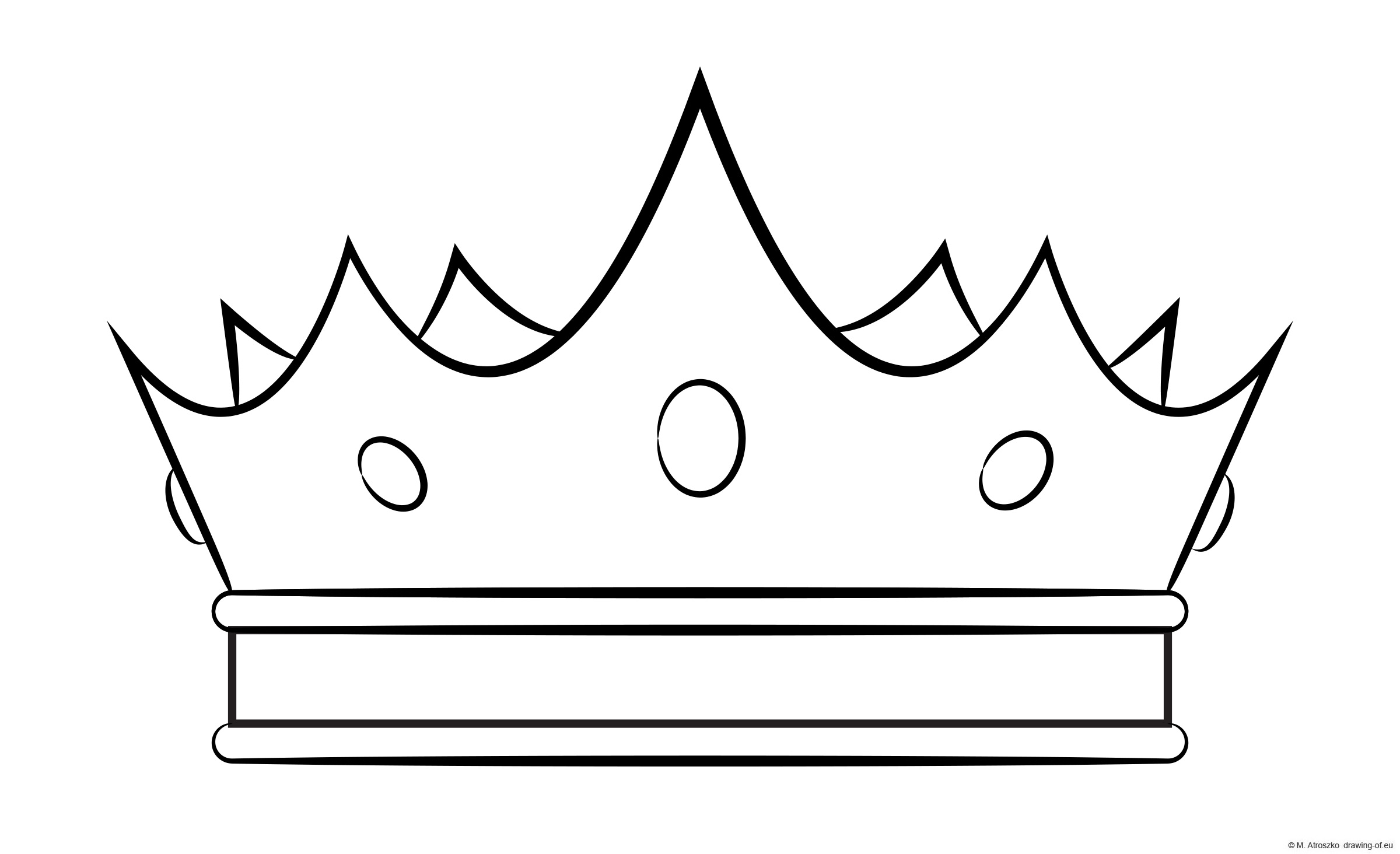 classic crown - coloring page draw