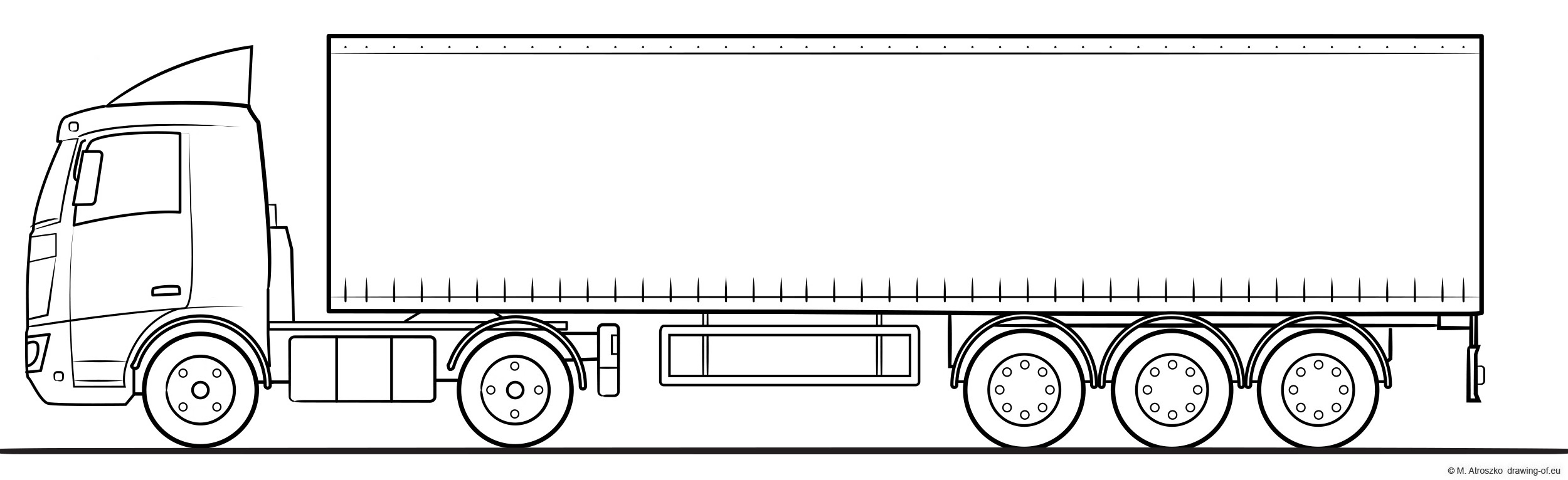 semi trailer truck illustration