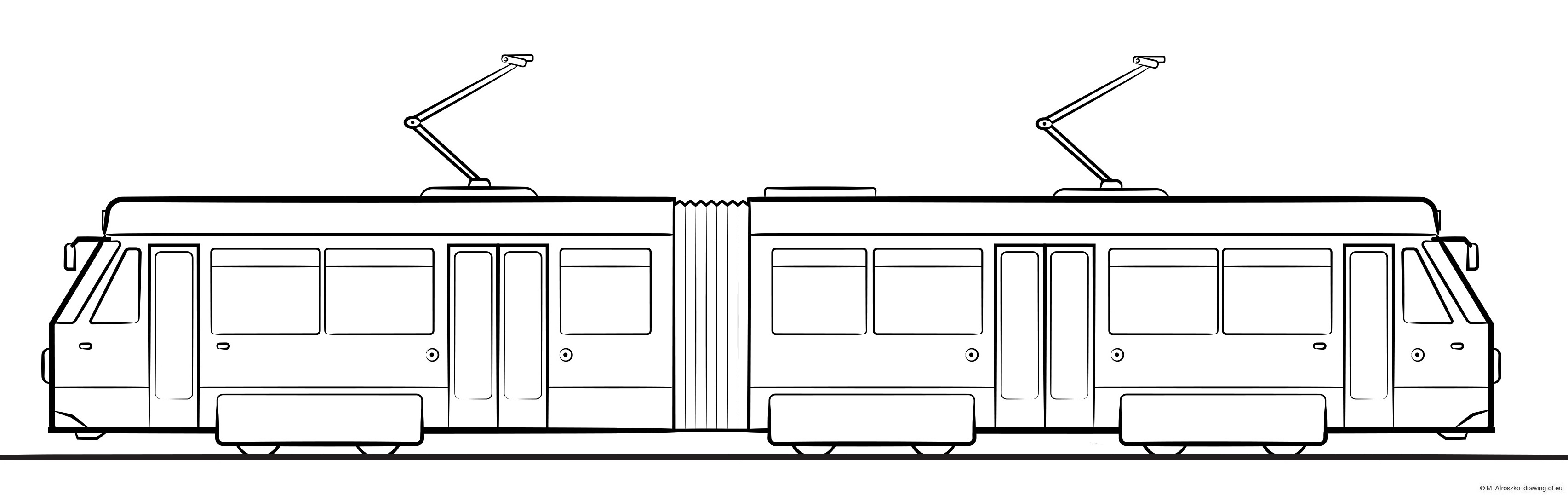 tram - streetcar - illustration