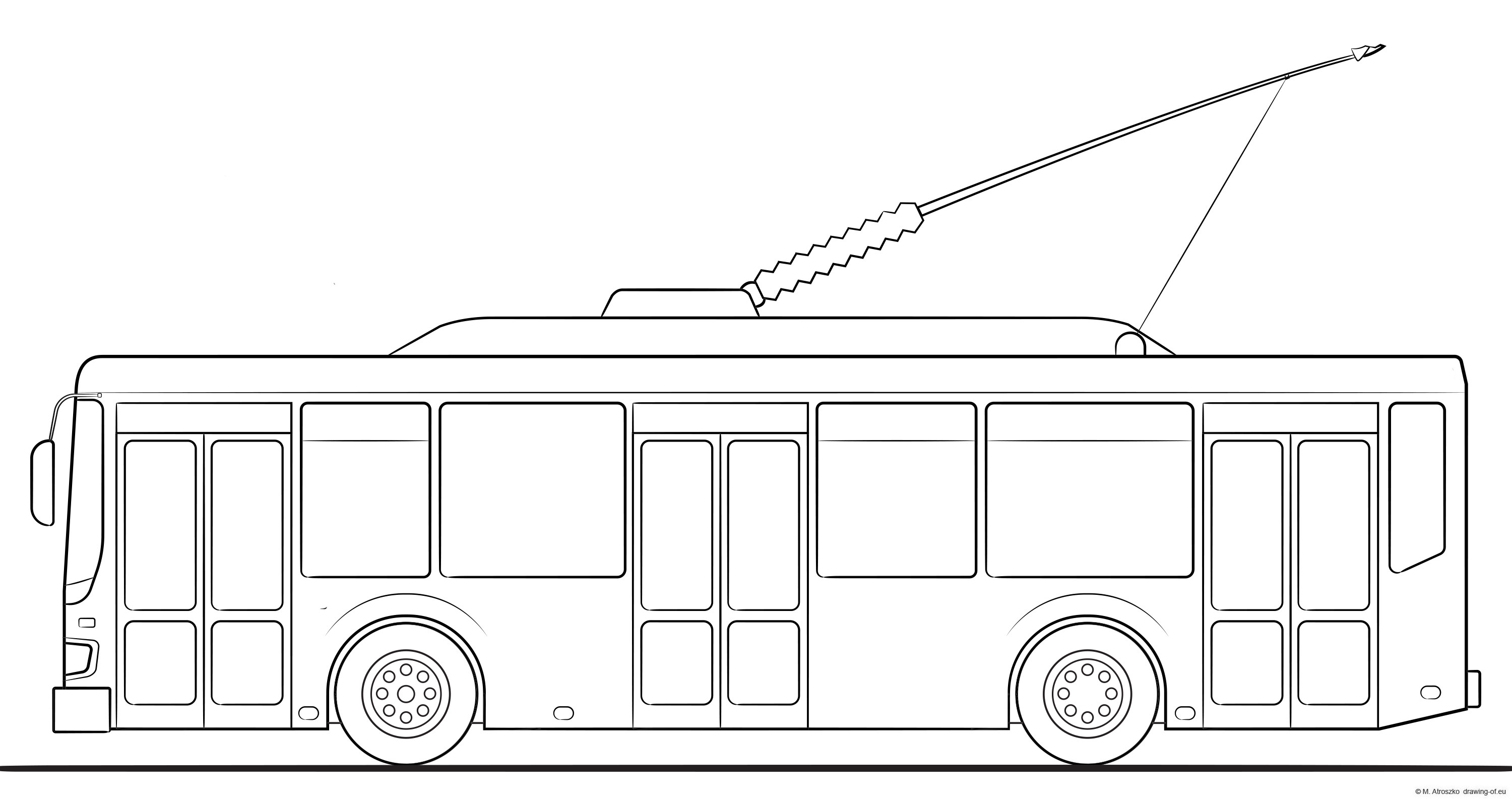 trolleybus illustration