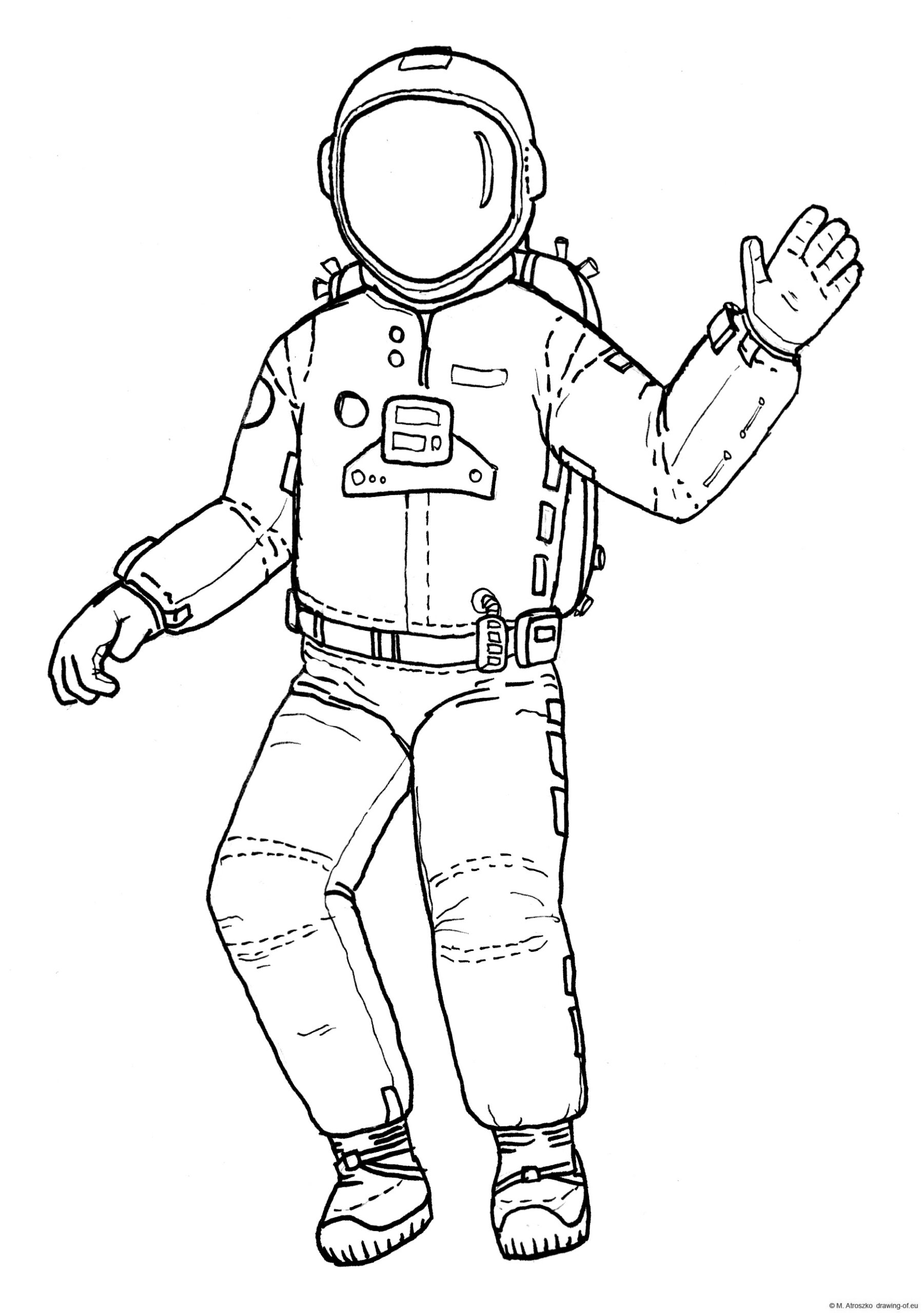 drawing - astronaut